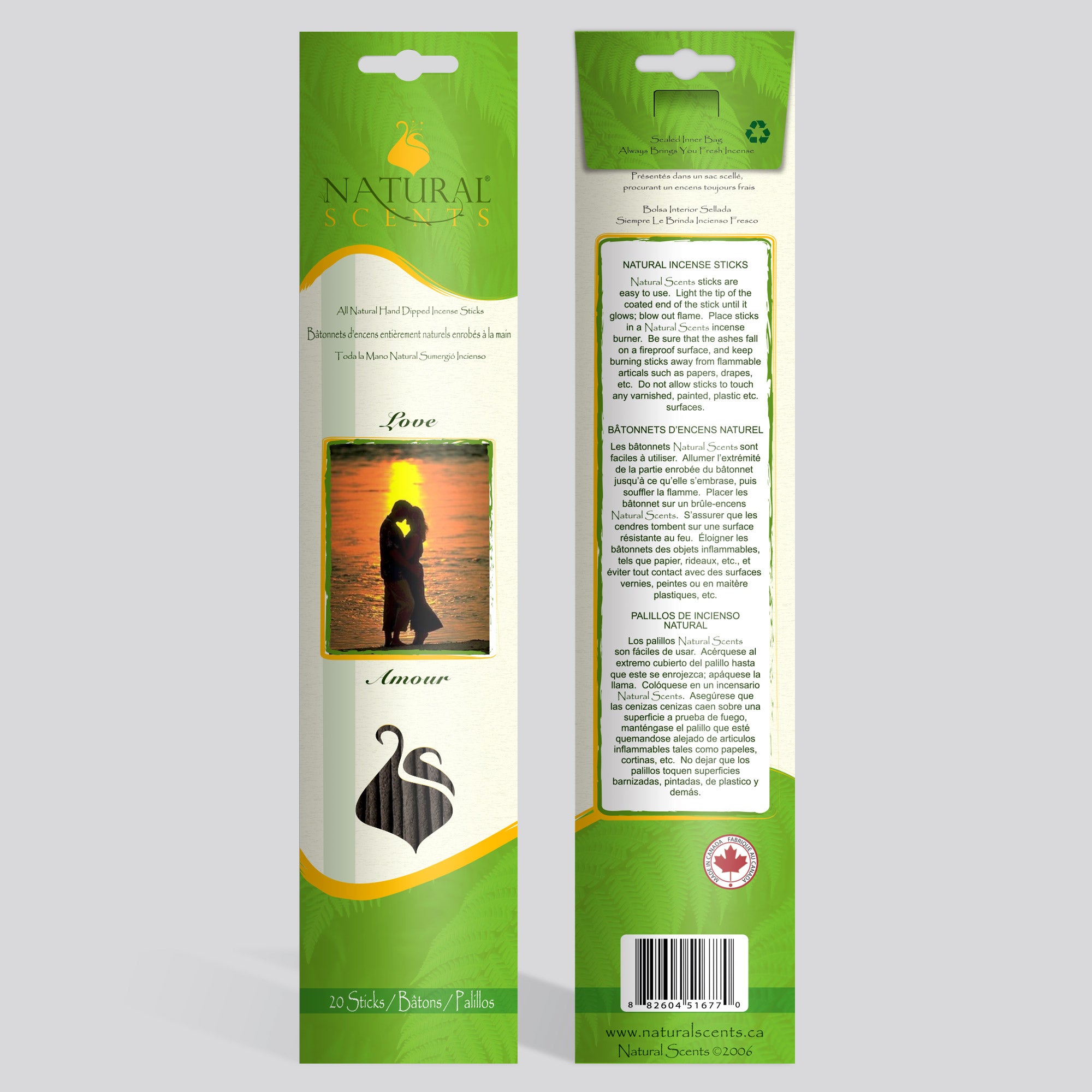 Natural Scents Love Incense Sticks