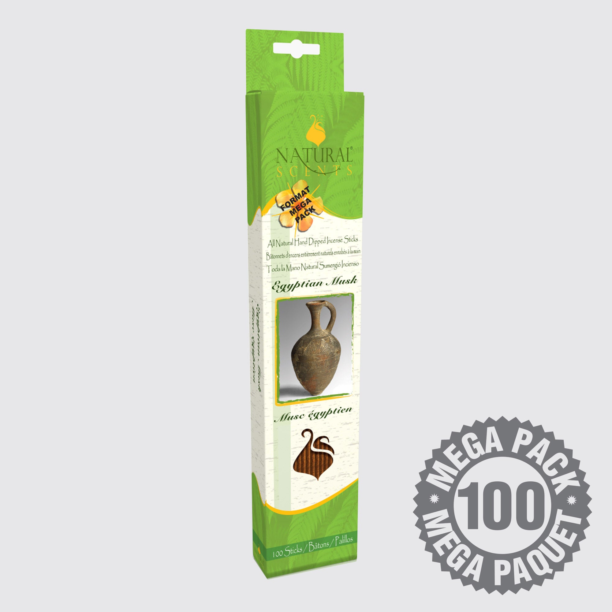 Natural Scents Egyptian Musk Incense Sticks (100 pack)