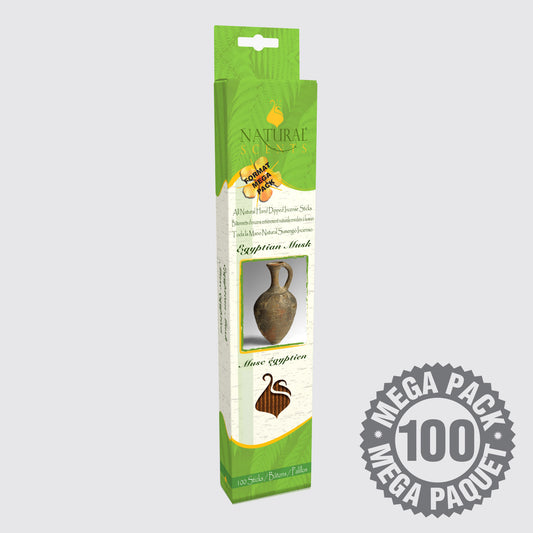 Bâtons d'encens Natural Scents Musc Égyptien (Paquet de 100)