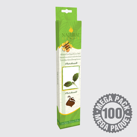 Bâtons d'encens Natural Scents Patchouli (Paquet de 100)