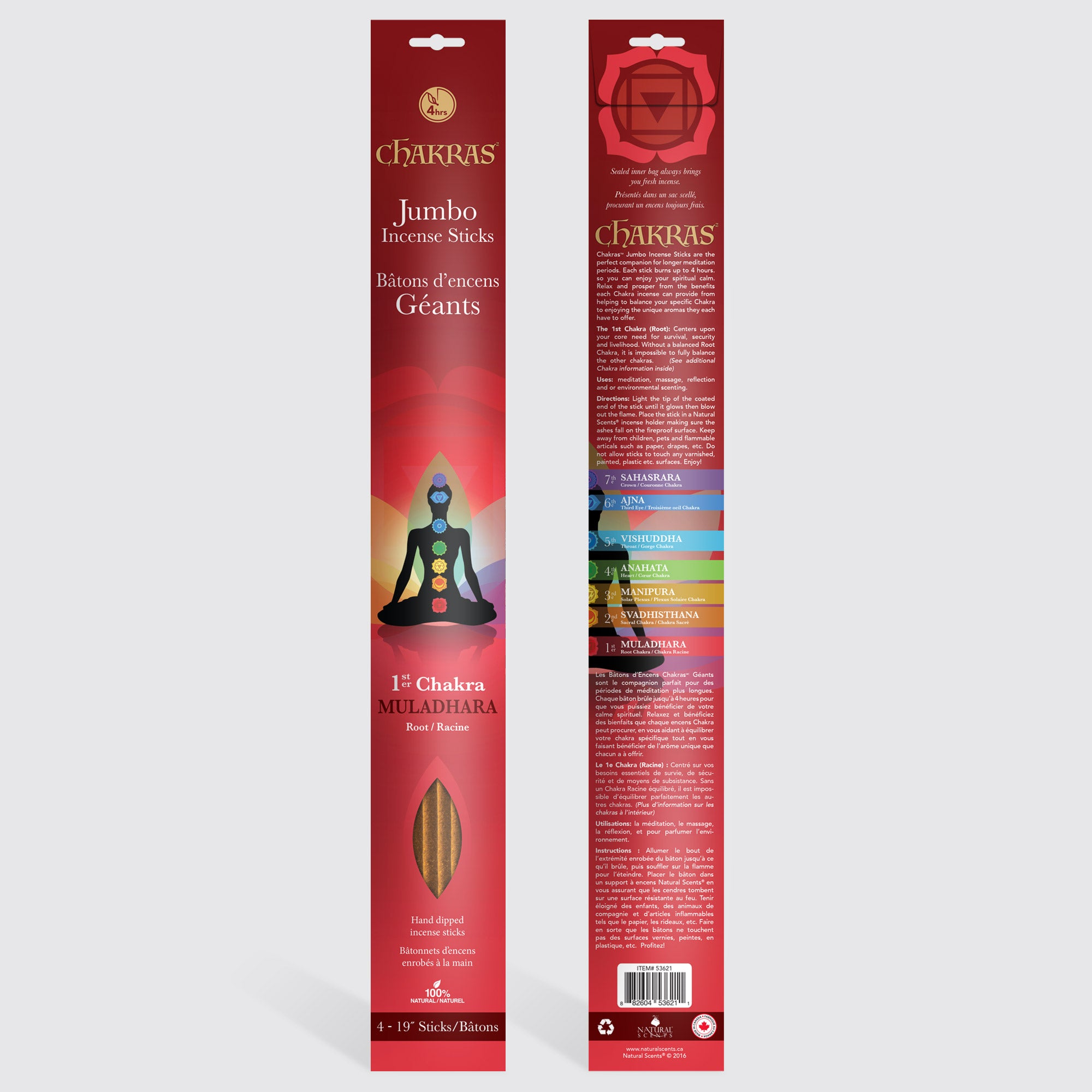 Chakras #01 Muladhara Jumbo Incense Sticks
