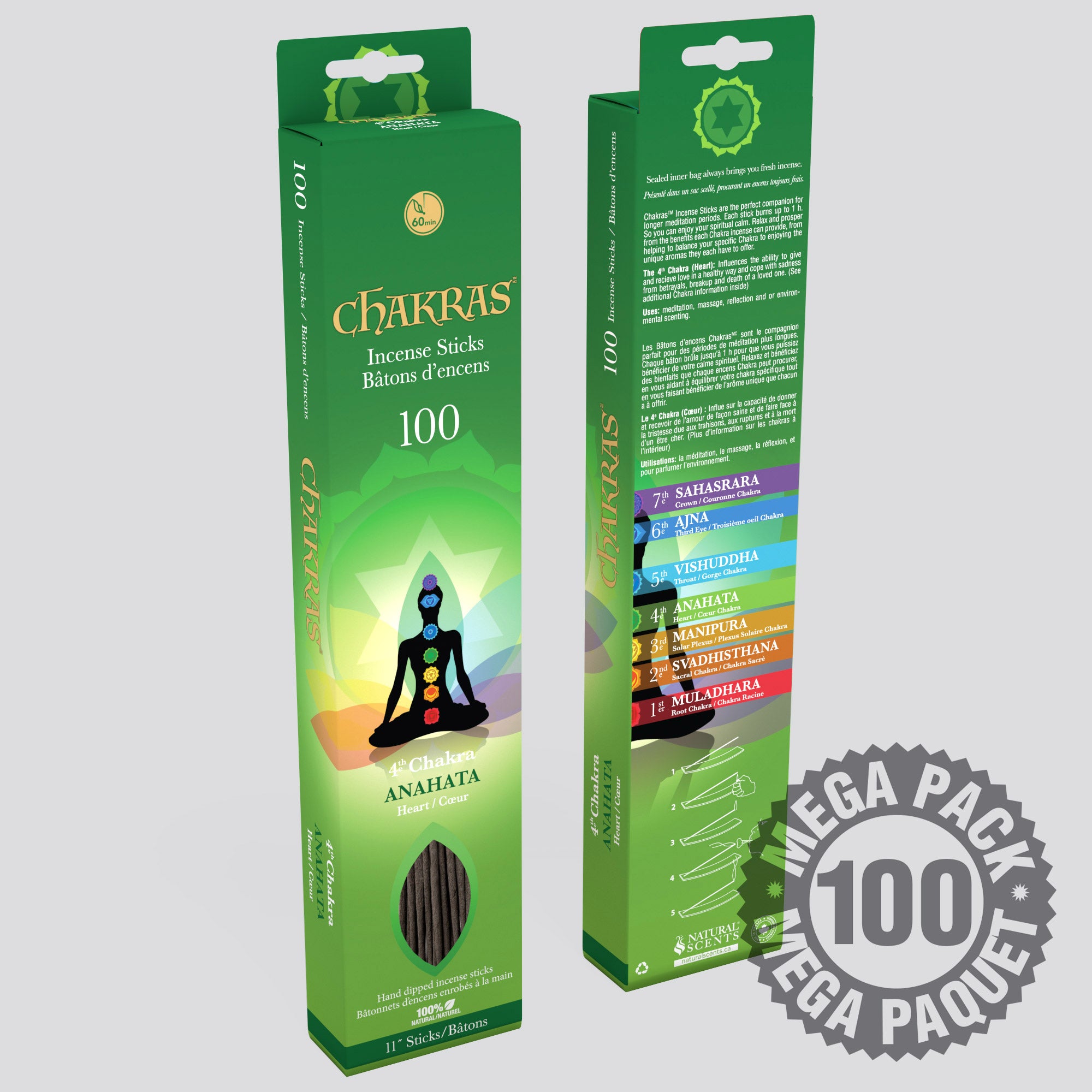 Chakras #04 Anahata Incense Sticks (100 pack)