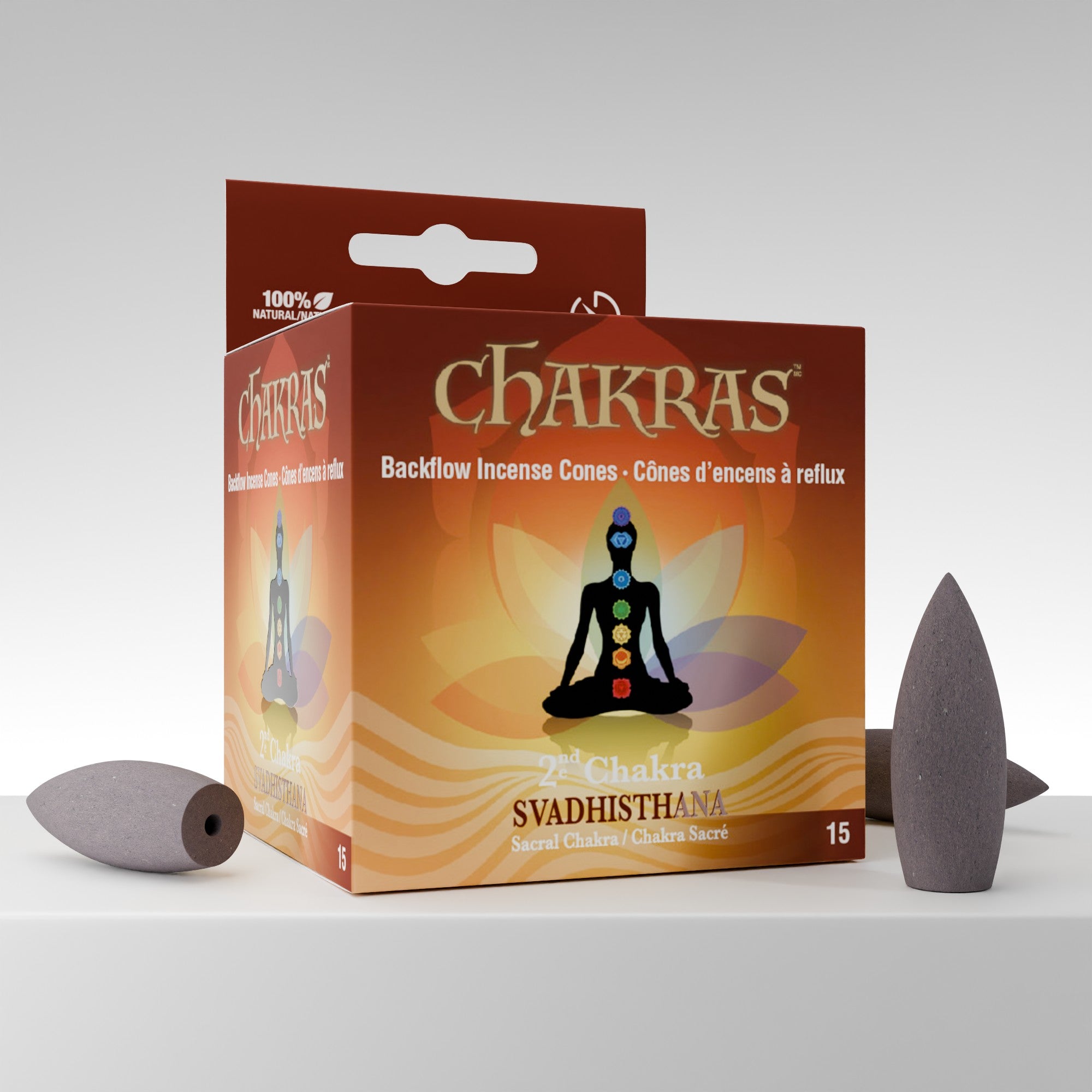Chakras #02 Svadhisthana Backflow Incense Cones