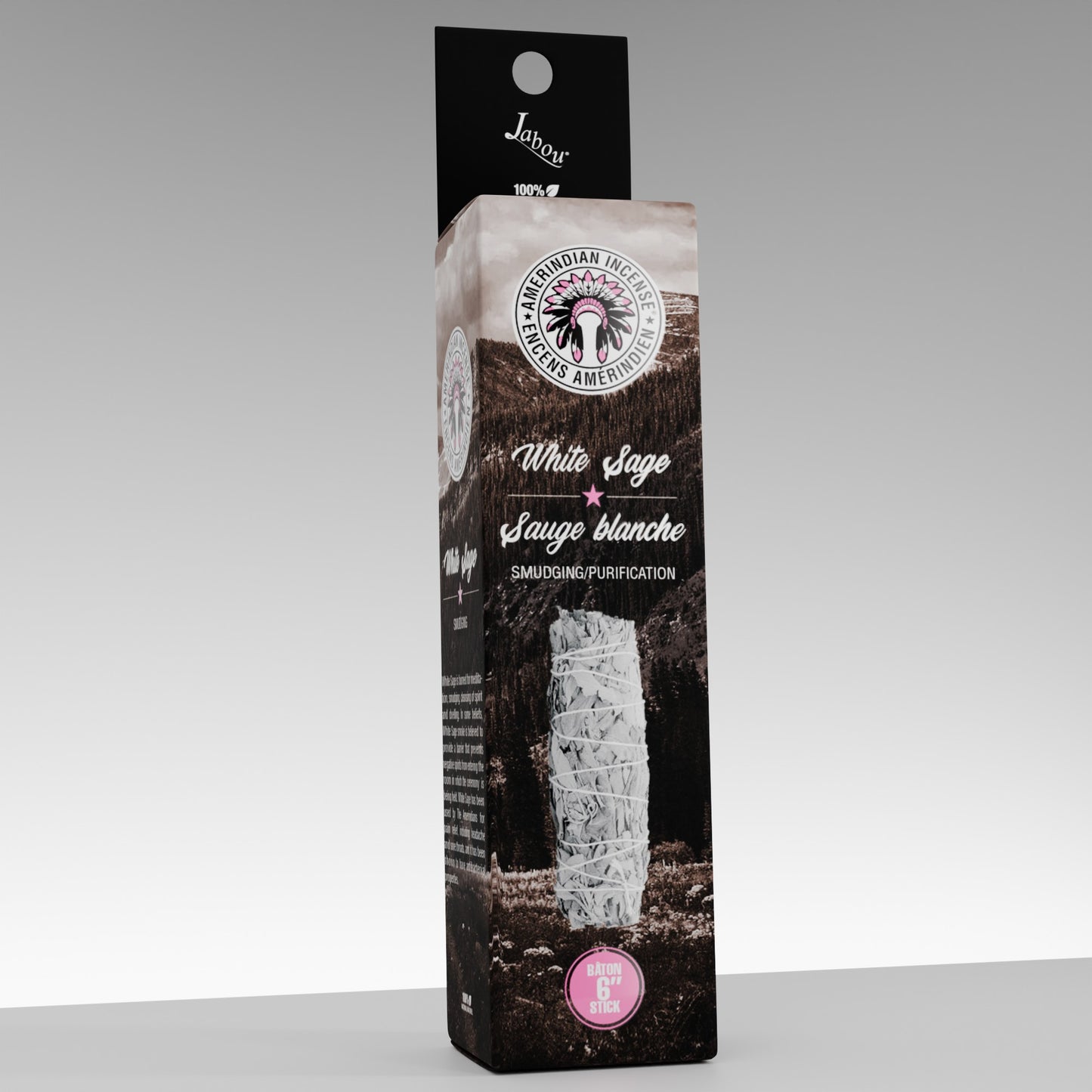 Bâton Smudge Sauge Blanche 6"
