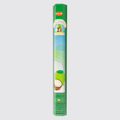 HEM Hexa Coconut Incense Sticks – Sweet Tropical Aroma | 20 Sticks