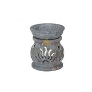 Hand-Carved Sunburst Stone Oil Burner – Rustic Essential Oil & Wax Melt Aromatherapy Diffuser