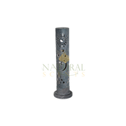 Soapstone Moon Stars Sun Incense Tower
