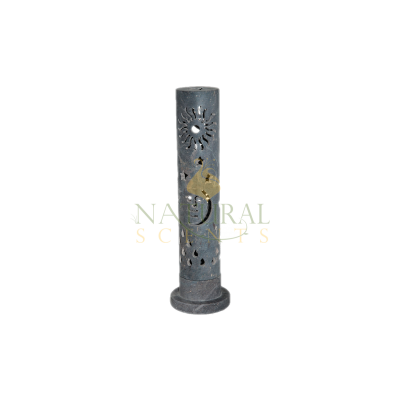 Soapstone Moon Stars Sun Incense Tower