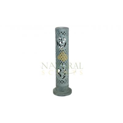 Soapstone Om & Pentacle Incense Tower