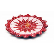 Soapstone Red & White Sun Incense Plate