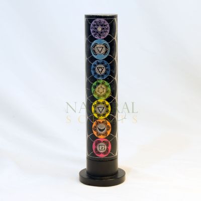 Soapstone 7 Chakras Incense Tower