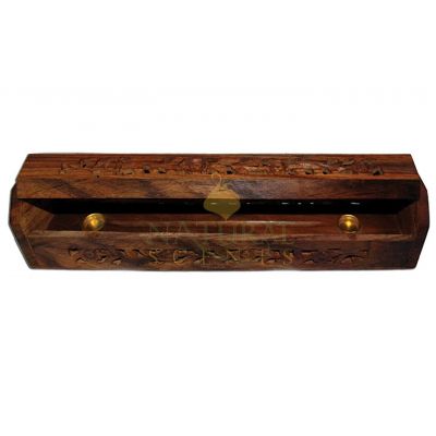 Cutout Natural Coffin Incense Holder