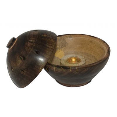 Brown Round Incense Cone Holder